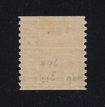 # 496 (1919) Washington - Coil sgl, MLH