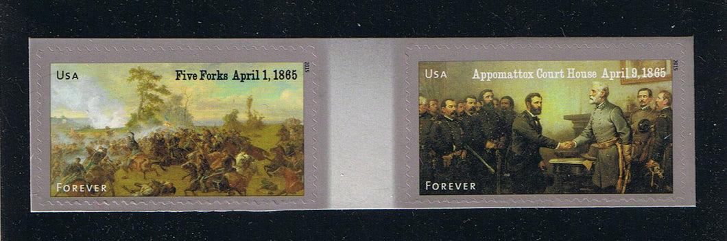 # 4980-81 (2015) Civil War, 1865 - Wide Spaced Pair, MNH