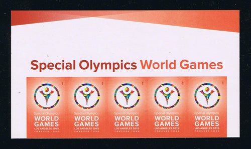 # 4986 (2015) Special Olympics World Games - Top Margin Strip/5, MNH