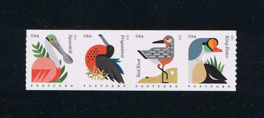# 4995-98 (2015) Coastal Birds - Strip/4, MNH
