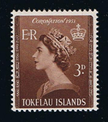 Tokelau # 4 (1953) Queen Elizabeth - Sgl, MLH