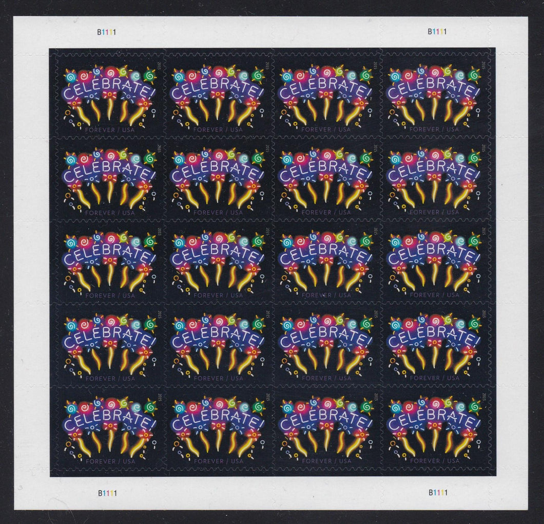 # 5019 (2015) Celebrate - Pane, MNH