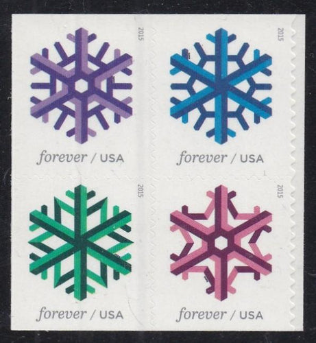# 5034a (2015) Geometric Snowflakes - Bklt BK/4, MNH
