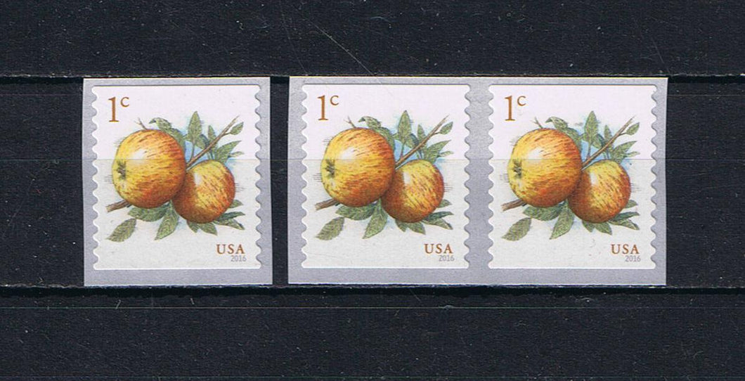 # 5037 (2016) Albemarle Apples - Coil Sgl + Pr, MNH