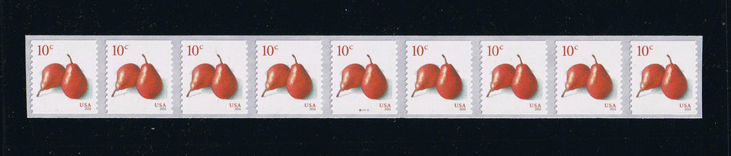 # 5039 (2016) Red Pears - PS/9 #B111111 with Small 5-digit 1L Back Number