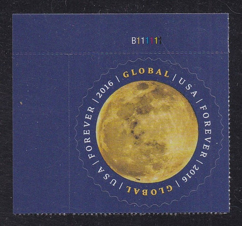 # 5058 (2016) The Moon - Plt sgl, UL #B111111, MNH