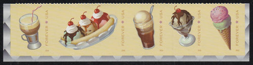 # 5097a (2016) Soda Fountain Favorites - Bklt Strip/5, MNH