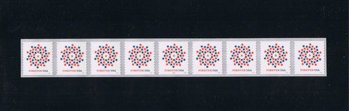 # 5130 Patriotic Star - PS/9, #P1111 with 4-digit 3L Back Number, MNH