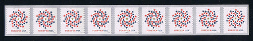 # 5130 Patriotic Star - PS/9, #P1111 with 4-digit 1R Back Number, MNH