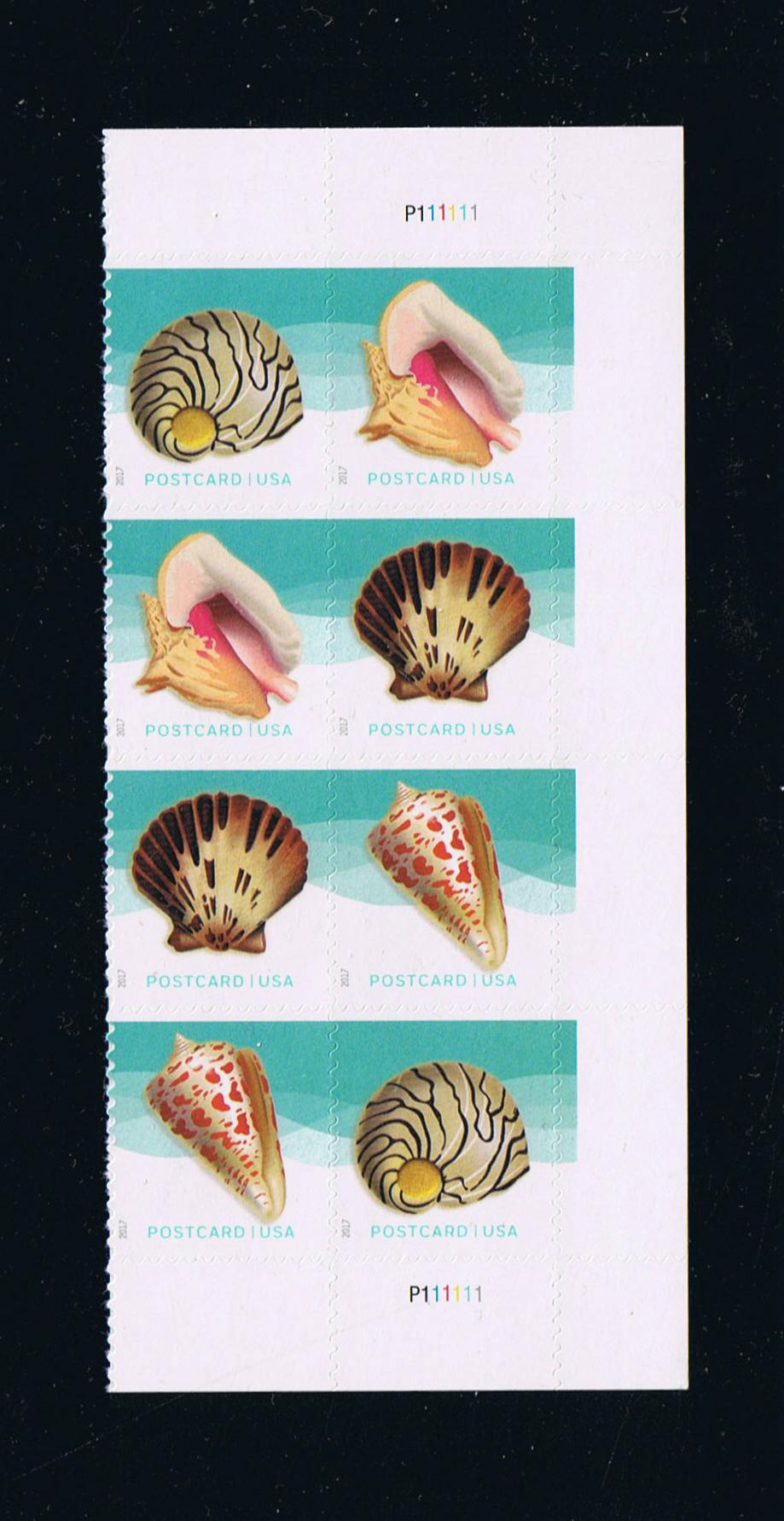 # 5163-66 (2017) Seashells - PB/8, R #P111111, MNH