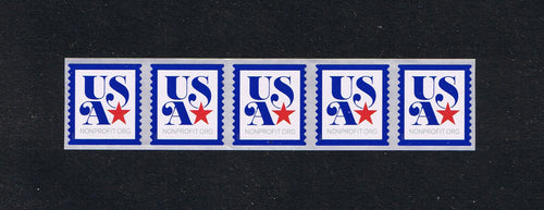 # 5172 (2017) USA/Star with Blue Outline - PS/5, #P111 with 3-digit 1R Back Number, MNH