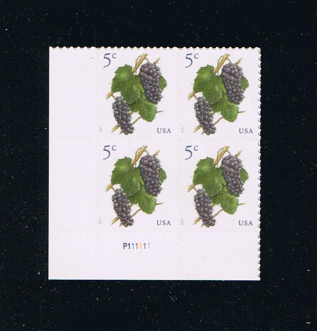 # 5177 (2017) Purple Grapes - PB, LL #P111111, MNH