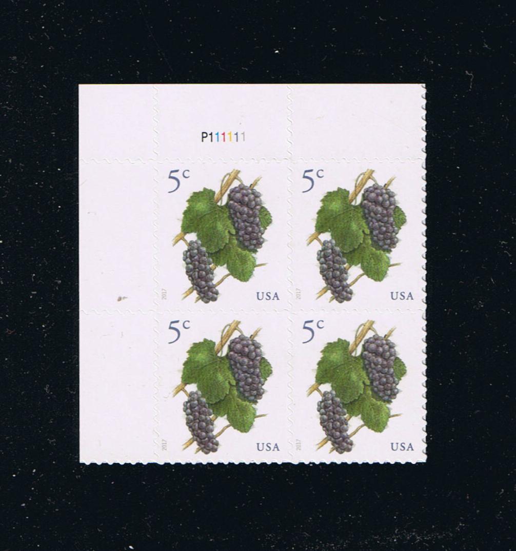 # 5177 (2017) Purple Grapes - PB, UL #P111111, MNH