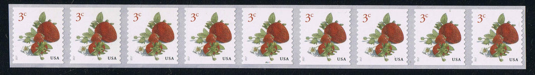 # 5201 (2017) Strawberries - PS/9, #P1111 with 4-digit 4L Back Number, MNH