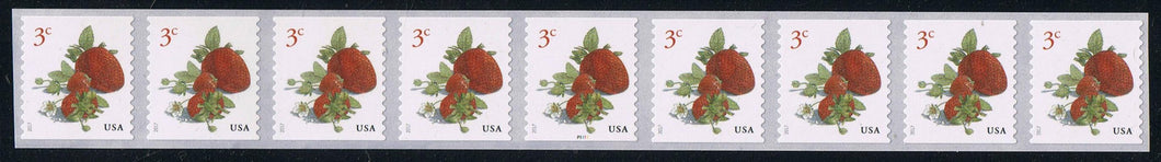 # 5201 (2017) Strawberries - PS/9, #P1111 with 4-digit 3L Back Number, MNH