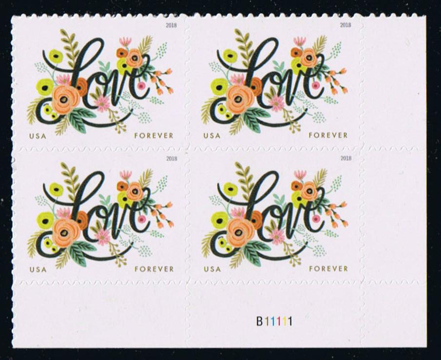 # 5255 (2018) Flowers - PB, LR #B11111, MNH