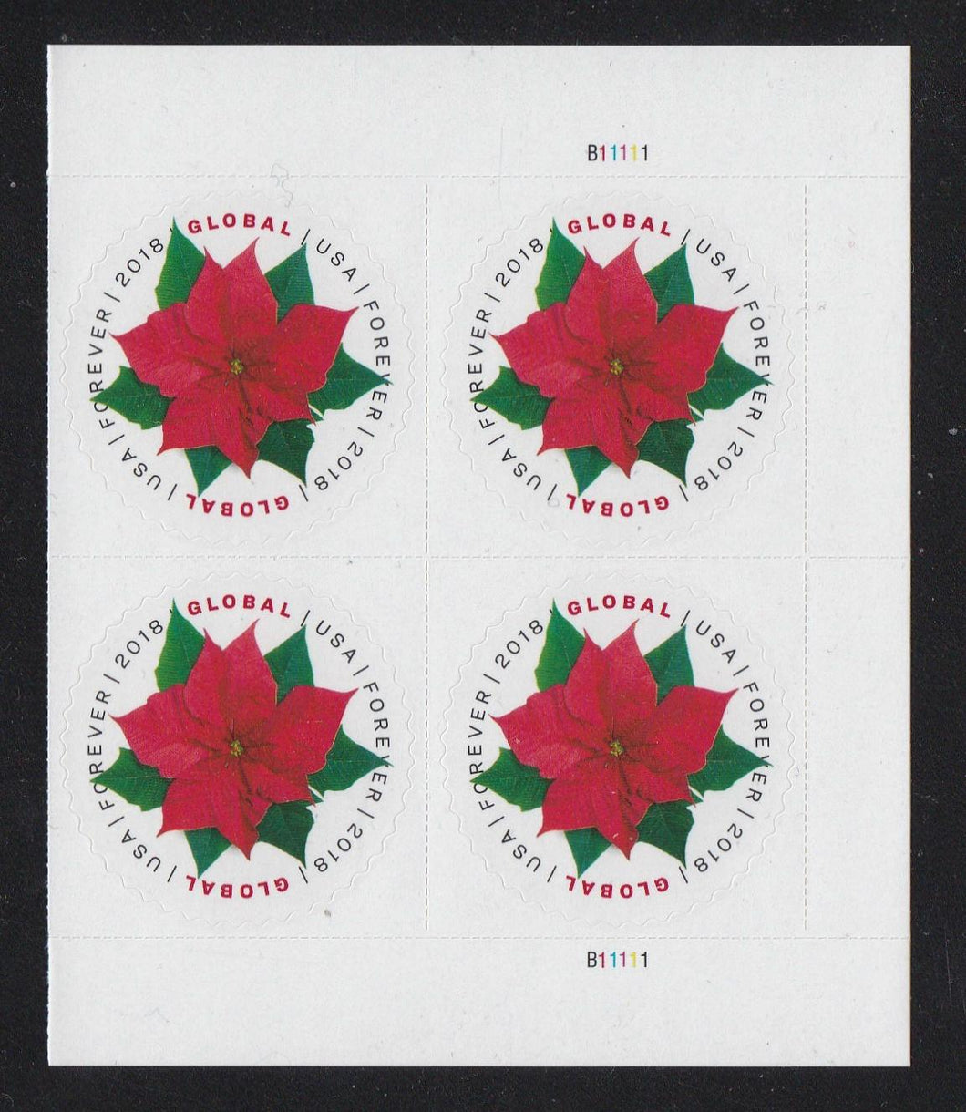 # 5311 (2018) Poinsettia - PB, R #B11111, MNH