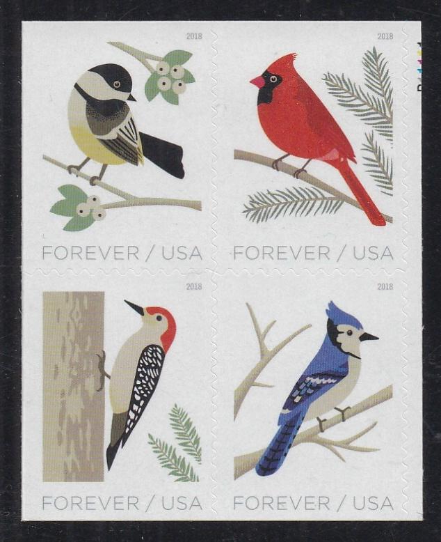 # 5320a (2018) Winter Birds - Bklt BK/4, MNH
