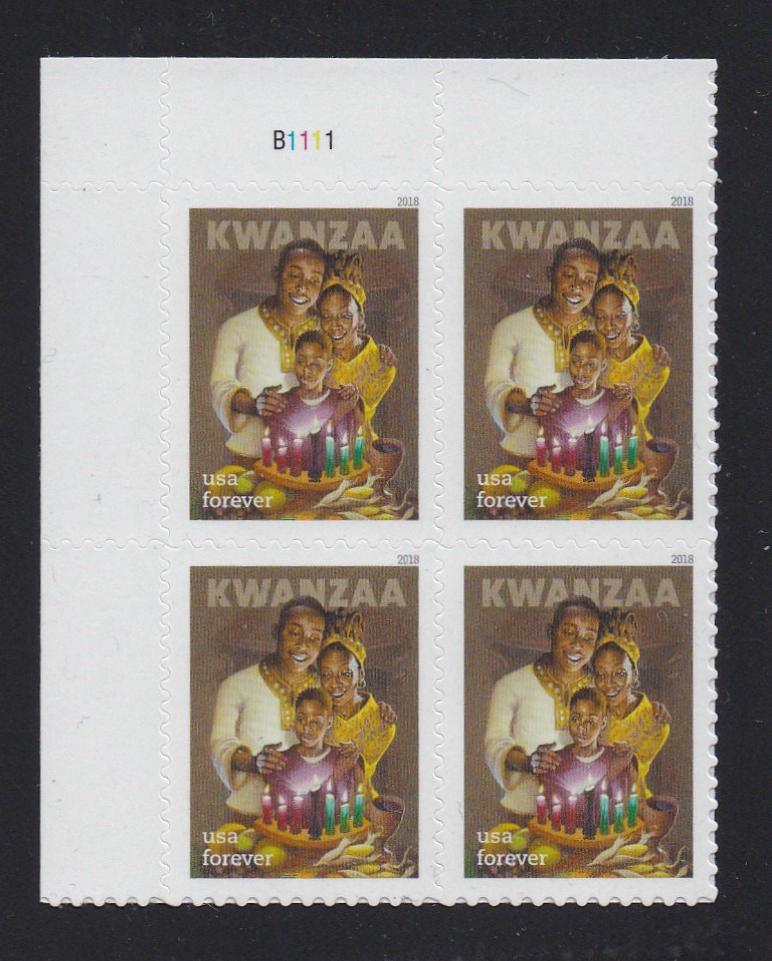 # 5337 (2018) Kwanzaa - PB, UL #B1111, MNH