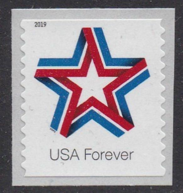 # 5362 (2019) Star Ribbon - Coil sgl, MNH