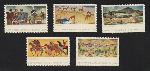 # 5372-76 (2019) PO Murals - Sgls, Set/5, MNH
