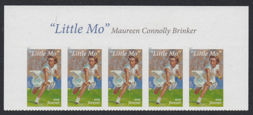 # 5377 (2019) Maureen Brinker - Strip/5, Top Label, MNH