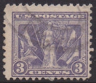 # 537 (1919) Victory in WW I - Sgl, Used, F [2]