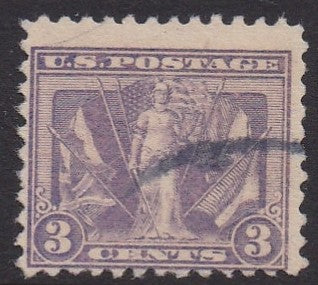 # 537b (1919) Victory in World War I, Light Reddish Violet - Sgl, Used, VG [1]
