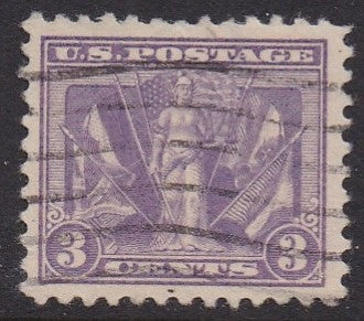 # 537b (1919) Victory in World War I, Light Reddish Violet - Sgl, Used, XF