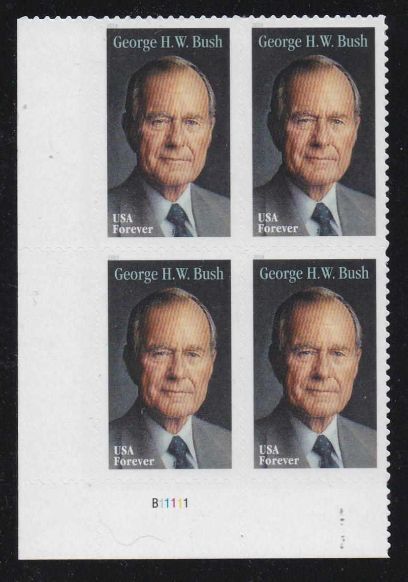 # 5393 (2019) George HW Bush - PB, LL #B11111, MNH