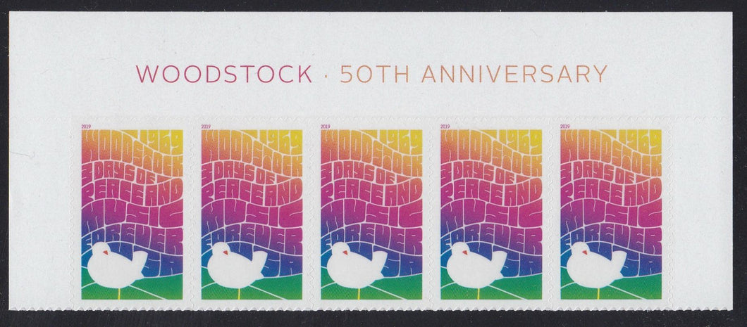 # 5409 (2019) Woodstock - Top Mgn Strip/5, MNH