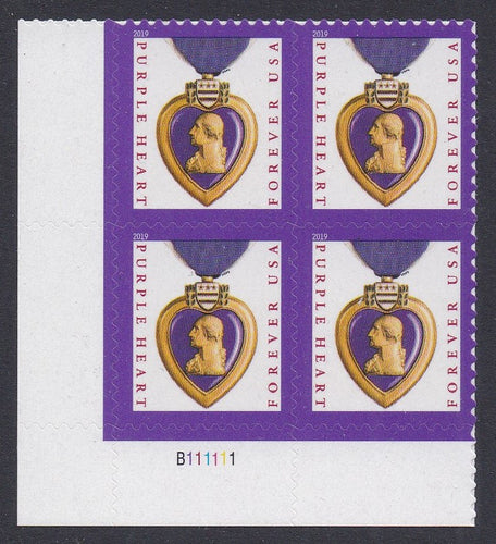 # 5419 (2019) Purple Heart, 2019 Date, 11.25x10.75 - PB, LL #B111111, MNH