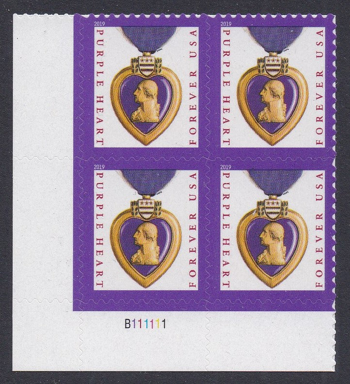 # 5419 (2019) Purple Heart, 2019 Date, 11.25x10.75 - PB, LL #B111111, MNH
