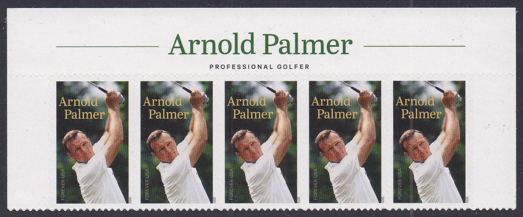 # 5455 (2020) Palmer - Strip/5, Top Label, MNH