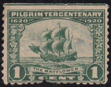 # 548 (1920) Pilgrims Issue - Sgl, Unused, faults