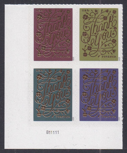# 5519-22 (2020) Thank You - PB, LL #B11111, MNH