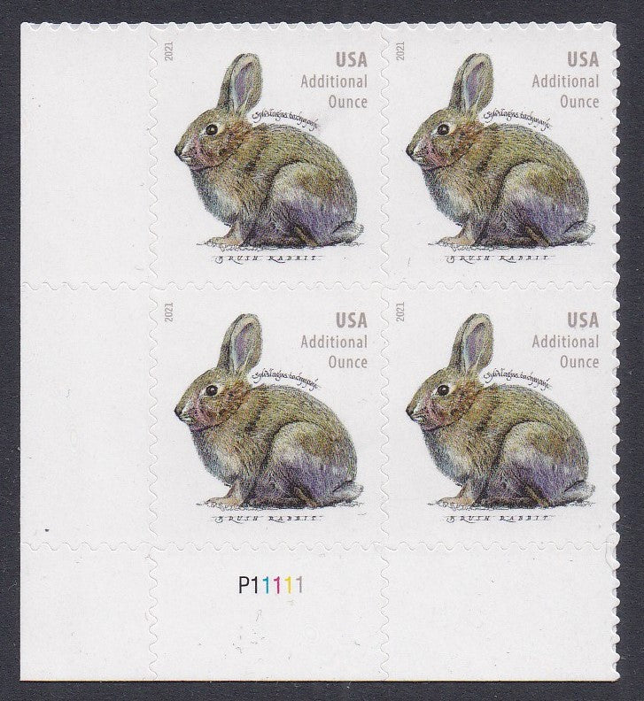 # 5544 (2021) Brush Rabbit - PB, LL #P11111, MNH
