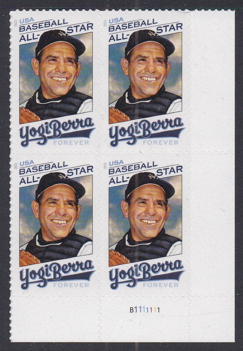 # 5608 (2021) Yogi Berra - PB, LR #B1111111, MNH