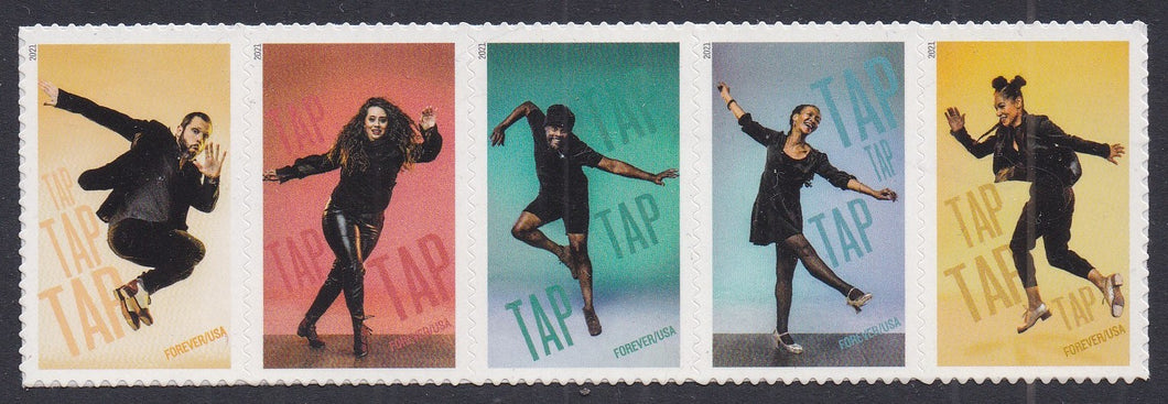 # 5609-13 (2021) Tap Dance - Strip/5, MNH