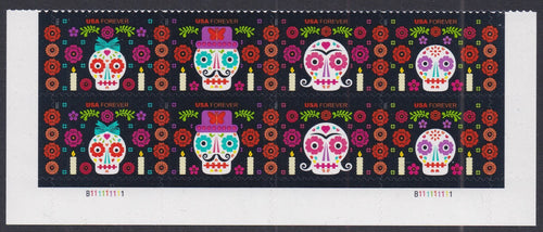 # 5640-43 (2021) Day of the Dead - PB/8, B #B111111111, MNH