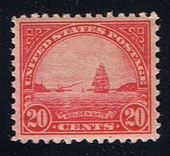 # 567 (1923) Golden Gate - Sgl, XF MNH
