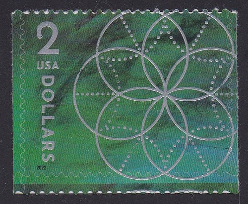 # 5700 (2022) Geometry, green - Sgl, MNH