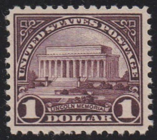 # 571 (1923) Lincoln Memorial - Sgl, XF MNH