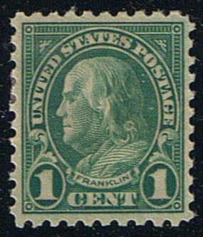 # 581 (1923) Franklin - Sgl, XF MH