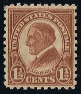 # 582 (1925) Harding - Sgl, VF/XF MLH [1]