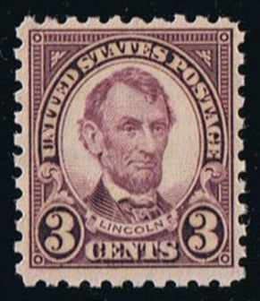 # 584 (1925) Lincoln - Sgl, VF/XF MNH [2]