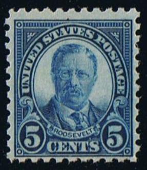 # 586 (1925) Roosevelt - Sgl, FVF MNH [2]