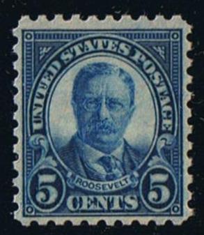 # 586 (1925) Roosevelt - Sgl, VF/XF MLH [1]