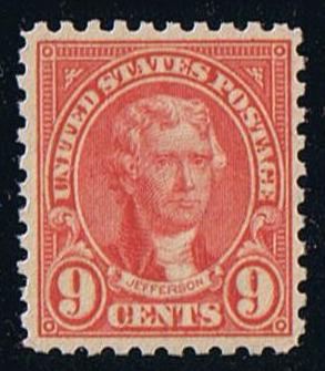 # 590 (1926) Jefferson - Sgl, VF/XF MNH [1]