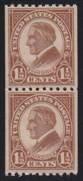 # 605 (1925) Harding - Coil pr, VF MNH [1]